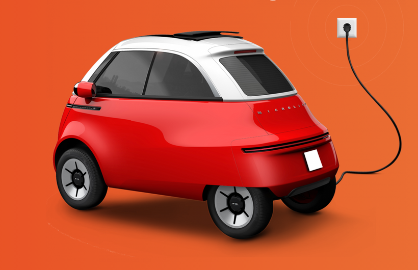 Microlino two seater bubble electric vehicle